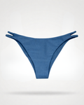 Blue bikini bottom on a white background